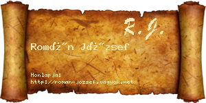 Román József névjegykártya